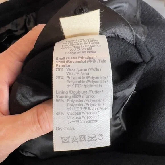 Madewell Womens $378 Oversized Double Breasted Top coat in Black Size 4 NT123 - Picture 11 of 13